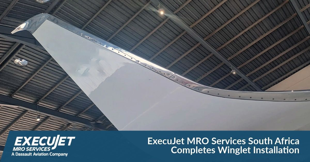 ExecujetMro's tweet photo. Our South African facility recently completed a winglet installation on a Hawker Beechcraft 800XP within 4 weeks. Blended winglets offer accelerated climb, increased cruise altitude, advanced speed and performance, and extended range.
#mro #winglets #execujetmro https://t.co/Lx2kcGWnAf