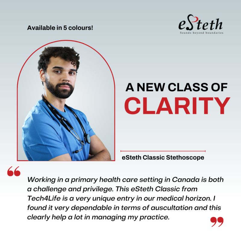 Tech4Life1's tweet image. Calling all healthcare professionals!

Join the ranks of healthcare heroes who have experienced the reliability and precision of our stethoscope in their practice. 🩺

Learn more: tech4lifeenterprises.com/esteth-stethos…

#Tech4Life #healthcare  #telehealth  #stethoscope #eSteth #doctor  #nurse