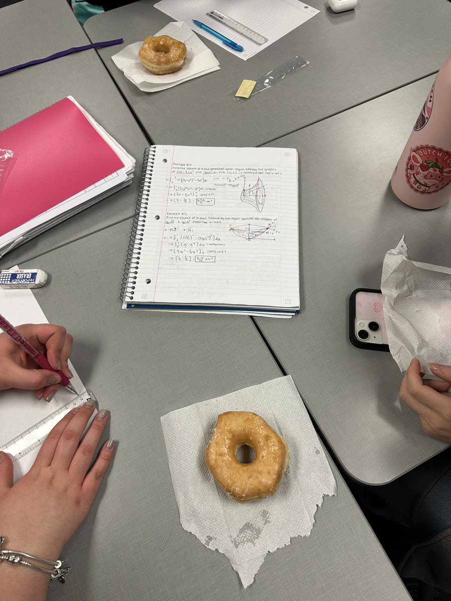 Mary Hernandez (@mchernandez10) on Twitter photo Late post: Finding volume of a donut in Mr. Rhoden’s Calculus class. The student collaboration was simply amazing. Talk about productive struggle! <a href="/MMathdept/">MRHS_mathdept</a> Late post: Finding volume of a donut in Mr. Rhoden’s Calculus class. The student collaboration was simply amazing. Talk about productive struggle! <a href="/MMathdept/">MRHS_mathdept</a>