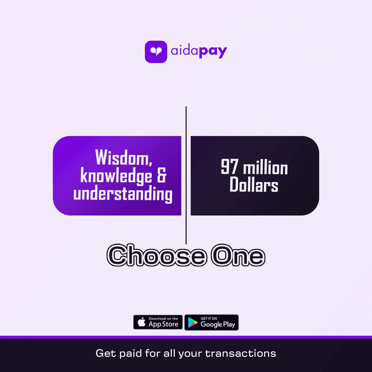 What would you go for? Let's have some fun. But it is wise to know that you get paid for your transactions on Aidapay. Do you understand! #getpaidwithaidapay #aidapay #dollar #naira