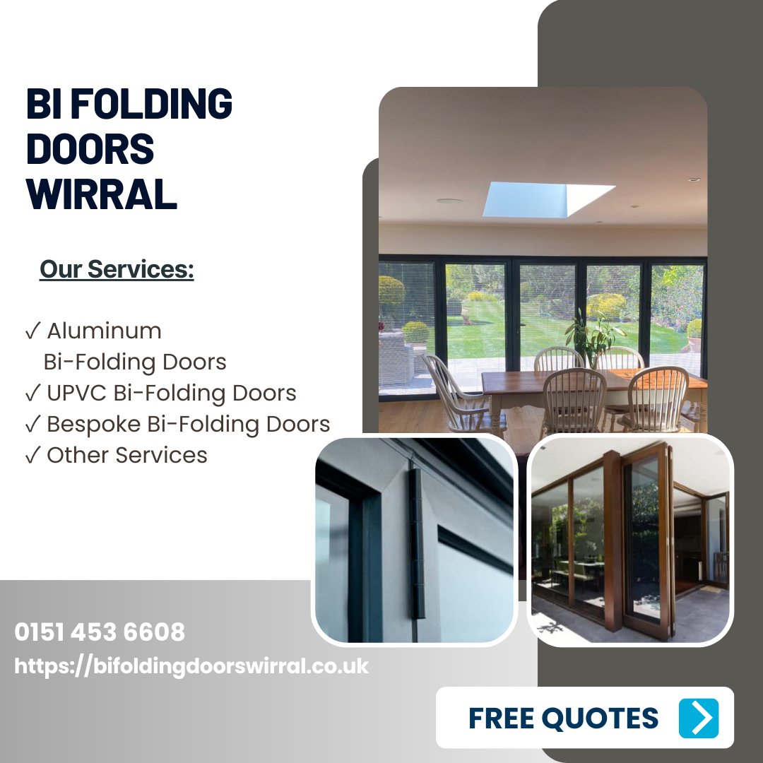 BiWirral's tweet photo. This week, Bi Folding Doors Wirral celebrated more stunning installations, blurring the lines between indoor and outdoor living. Contact us at 0151 453 6608 or visit https://t.co/X5vv6iVLmg for a FREE quote.

#wirral #aluminumbifoldingdoors #upvcbifoldingdoors https://t.co/FeMlwjYAAA