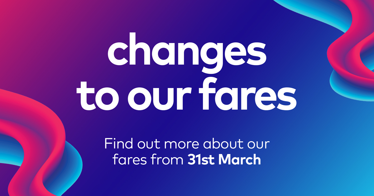 We’ll be freezing the majority of our tickets from 31st March. Some fares will see changes, however, we have worked to ensure these increases remain below cost price inflation. TOTO payments for Single or Day Tickets will be frozen. More info: FirstAberdeen.com/fares