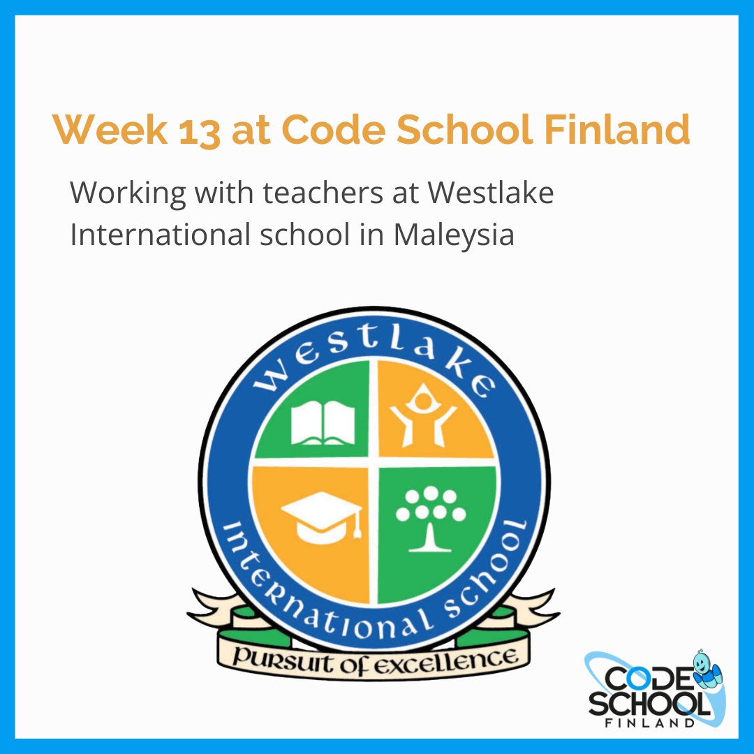 #codinginschools #digitalcreation #digitalskillsforkids #projectbasedlearning #21stcenturyskills #education #k12education #teachertraining #teachingandlearning  #edtech #FinnishEdtech #educationexport 
#codeschoolfinland #csf #cpd #westlakeinternationalschool