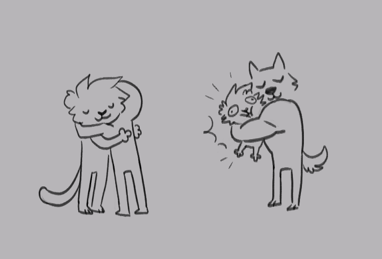 I don't know why, but I can clearly feel the difference between the way people and furries hug