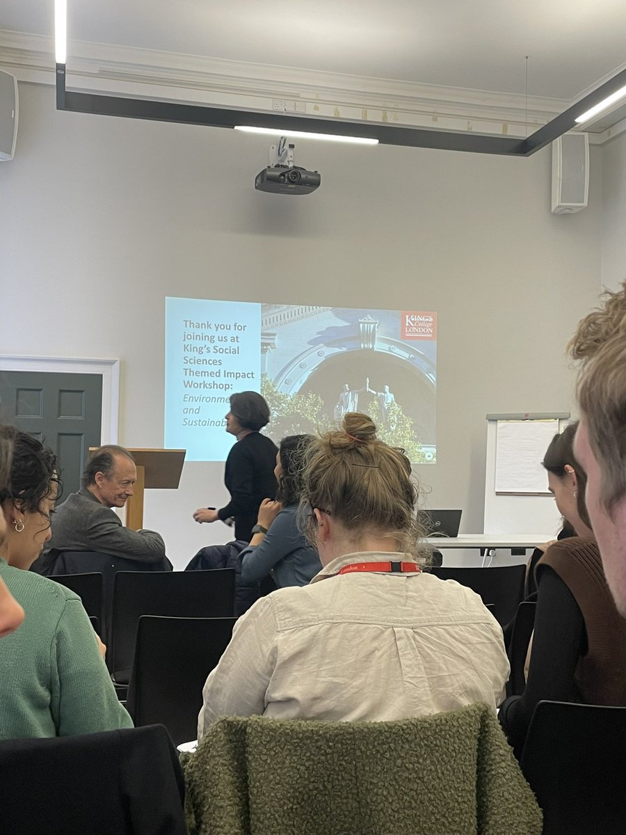 A full house for the @KingsCollegeLon Social Sciences Themed Impact Workshop on Environment & Sustainability with colleagues from @KCL_Law & @kingsbschool! #research #impact #environment #sustainability #HigherEducation
