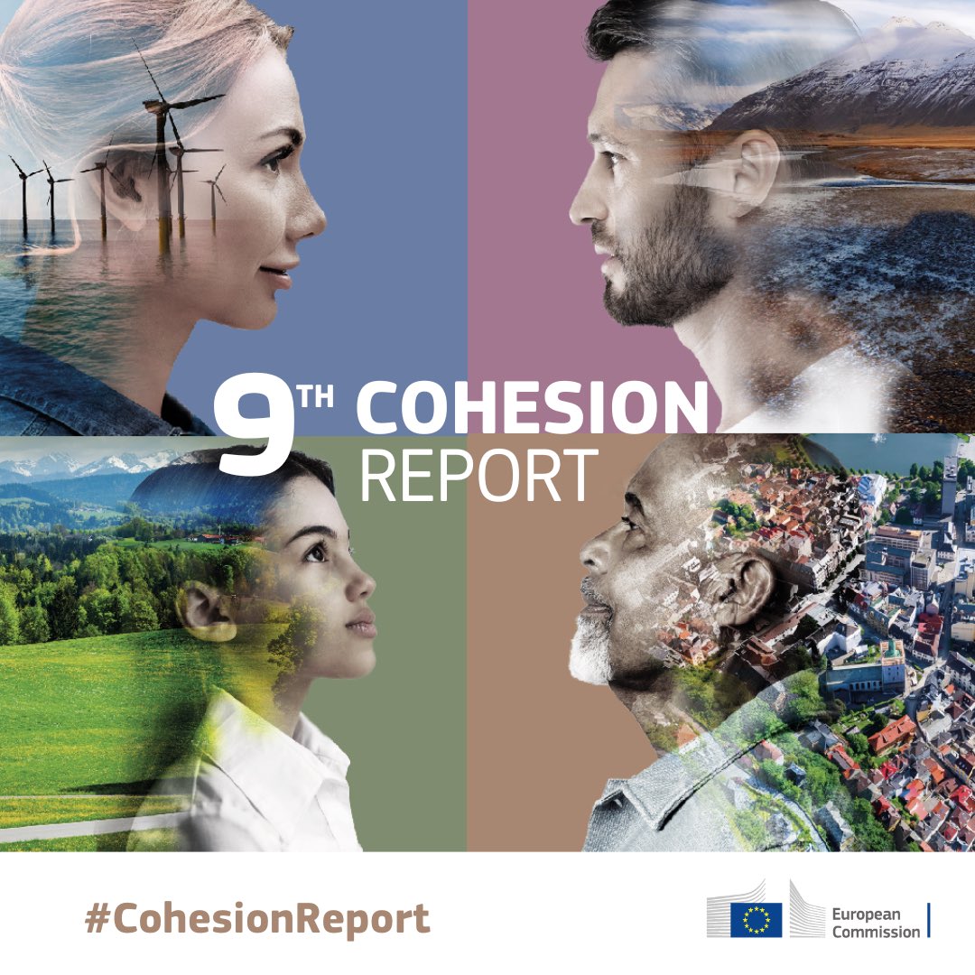 📢The 9th Cohesion Report is out! It shows that #Cohesion Policy is:   🔶driving economic growth & convergence 🔶reducing economic, social & territorial disparities in 🇪🇺 🔶strengthening the internal market 🔶fostering sustainable development 🧵⤵️