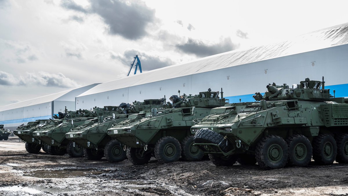 Ramps Down!  Over the weekend 150 vehicles arrived and were unloaded at the port in Riga.  These vehicles are part of Canada’s commitment to build the multinational Forward Land Force (FLF) Brigade by Fall 2024.  #WeAreNATO  Photo: TFL/Sgt Laviolette