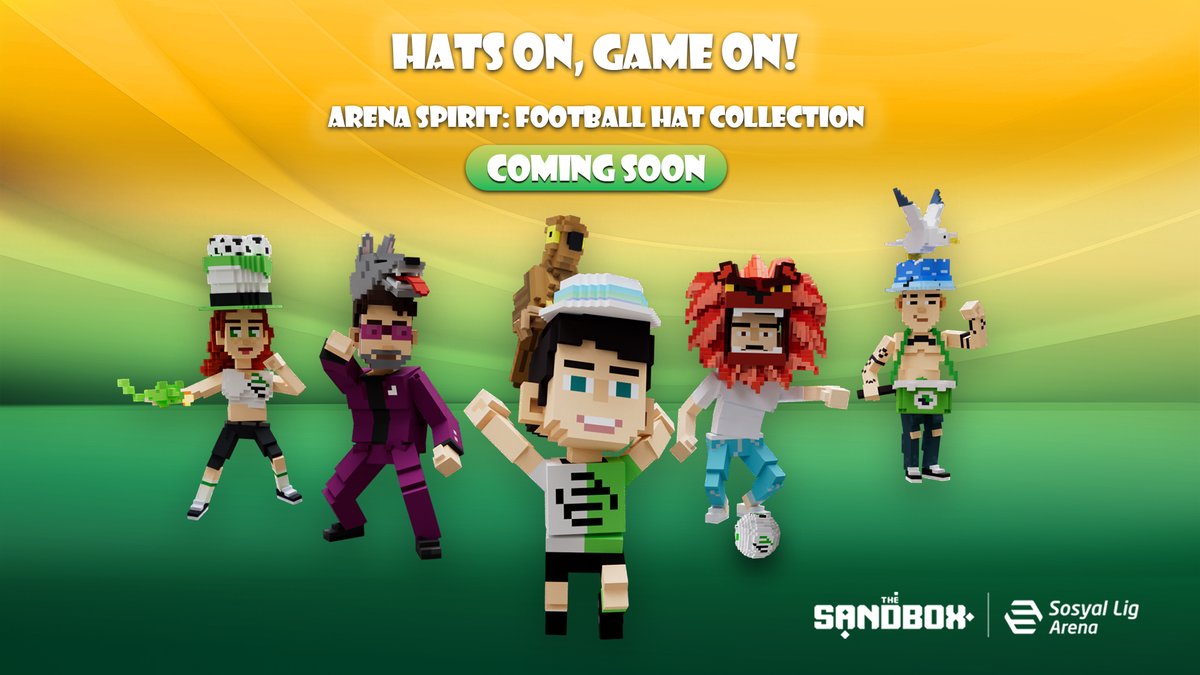 sandboxturkey's tweet photo. Hazır olun, NFT hayranları! Sosyal Lig Arena olağanüstü bir şeyi duyurmaya hazırlanıyor. 'Arena Spirit: Football Hat Collection' lansmanı için takipte kalın! @sosyallig ⚽️🔥 #ArenaSpirit

https://t.co/I06dXhWrxo