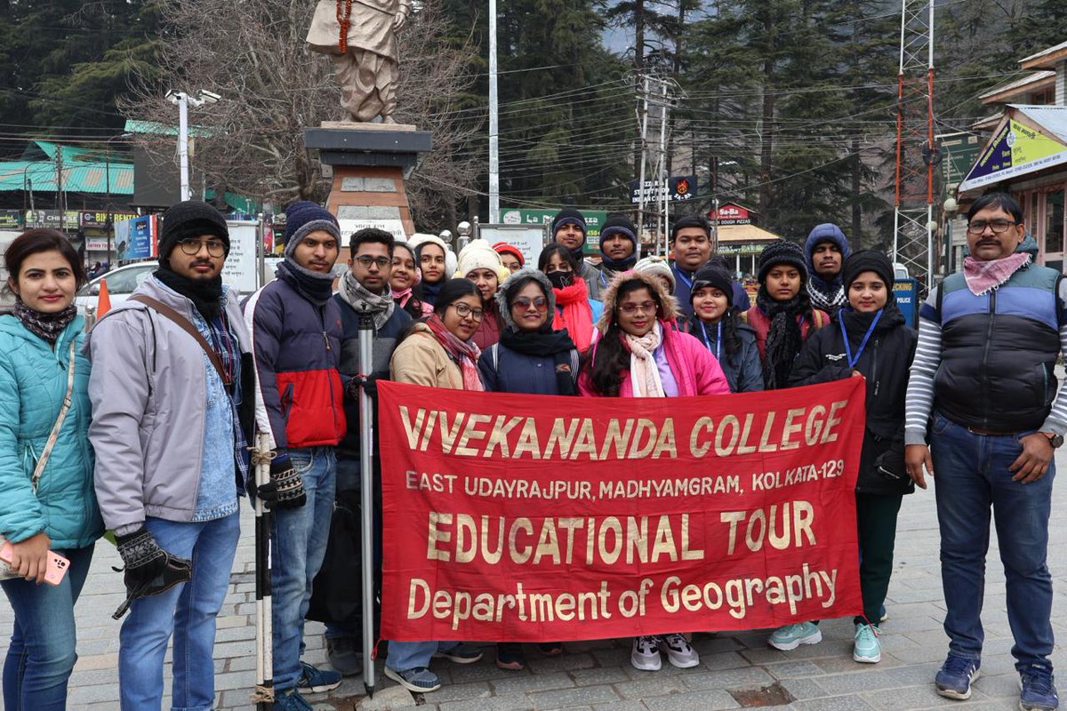 VIVEKANANDACOLG's tweet photo. Excursion to Manali 
PG Final Semester Students, Dept. of Geography 
23/02/2024 - 02/03/2024 https://t.co/9d5z207PcD