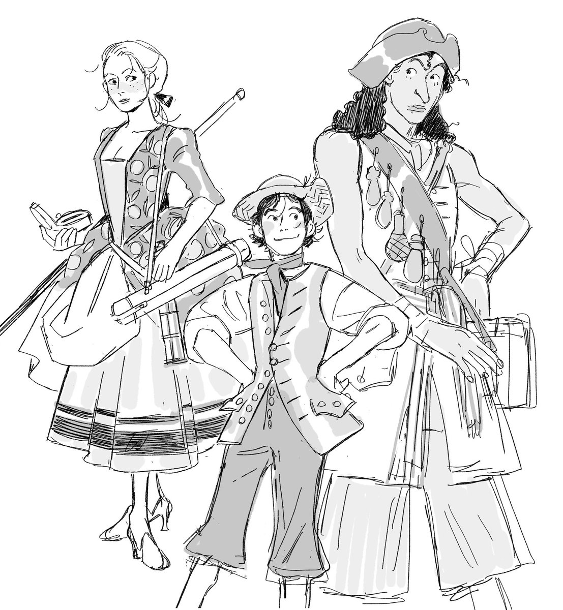 Cy_lindric's tweet photo. Last year I did Golden Age of Piracy style One Piece sketches but then I forgot https://t.co/ktGZE9jdZv