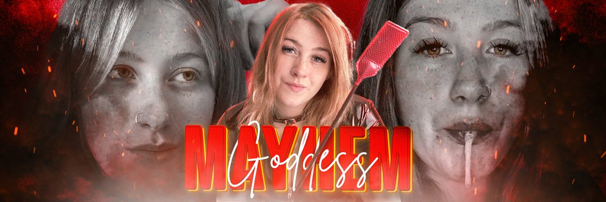 ⚡️GODDESS MAYHEM⚡️ Banner for : @GoddessMayhemx 🎨Are you looking for a banner for your twitter profile? ✉️DM me fo high quality banners at reasonable prices!! Findom × Mistress × Goddess × Paypig × finsub × Domme × Graphics