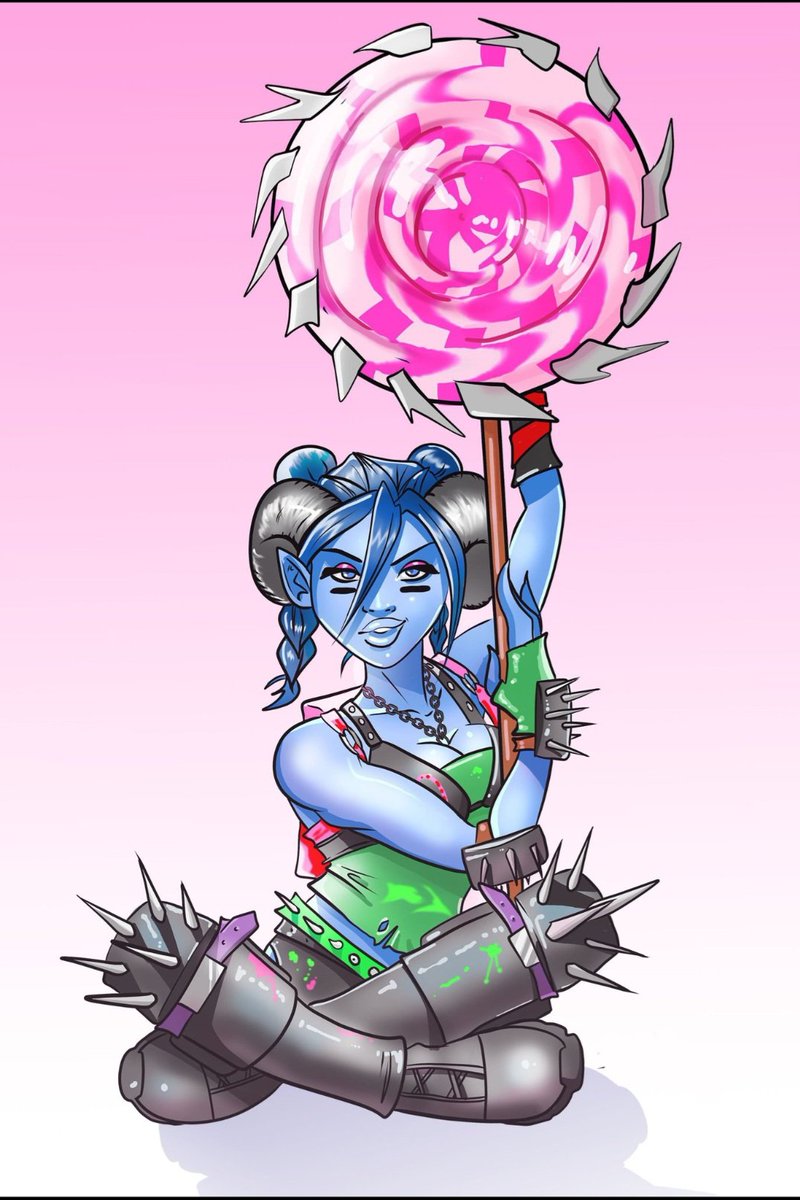 BlueMageArtist's tweet photo. A piece I did of @LauraBaileyVO 's #JesterLavorre when they had the Vox Machina vs Mighty Nein cross over event. Did this back in 2021 but didn't get to really share it. #Criticalrole #mightynein https://t.co/r8rjJP6lWl