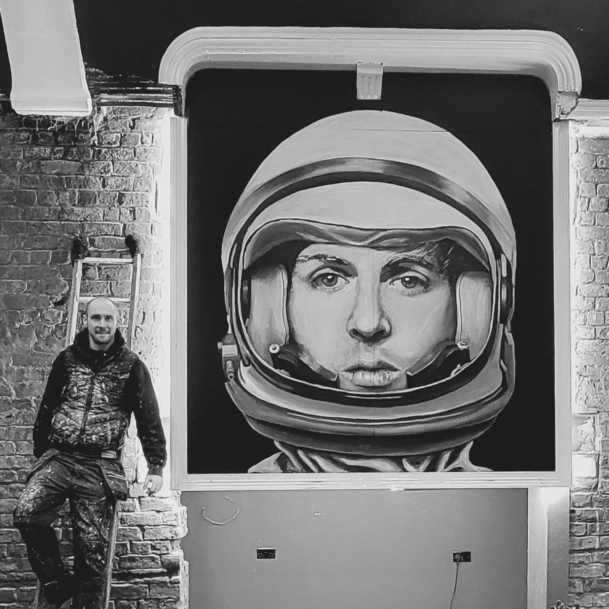 PaulCurtisArty's tweet photo. Pilot Paul (and co-pilot Paul). 4/4 done!
@PaulMcCartney completes the murals at The Lathom Hall in Seaforth. It should be opening in mid April.
#PaulMcCartney #space #astronaut #nasa #cosmonaut #george #beatles @TheBeatles #Liverpool #seaforth #mural #PaulCurtis #art #lathom https://t.co/9NmRfFkY0P
