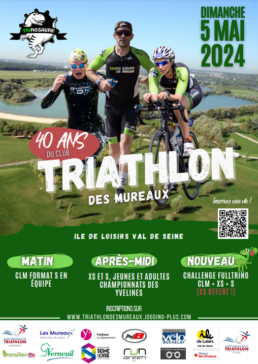 Envie de tenter l'aventure du triathlon ? 🦾

Venez participer à cette épreuve le : 

📅 Dimanche 5 mai 2024
 📍  Île de loisir Val de Seine

Pour vous inscrire cliquez ici ⬇️ (fin des inscriptions le 2 mai) 
1dossard.com/tri-mureaux-20…

Eva✨