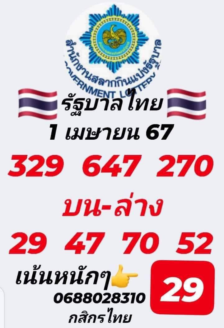 lotteryzab's tweet photo. เน้นหนักๆ รัฐบาลไทย บน-ล่าง
#หวยงวดนี้ #หวยรัฐบาลไทย 1/04/2567 https://t.co/I4crAbTUKU