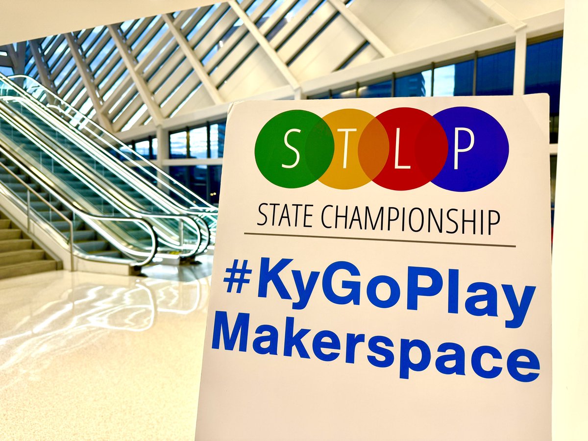See you all in a bit! Be ready to think, create, make, and #KyGoPlay! <a href="/STLPKentucky/">STLP Kentucky</a> <a href="/KentuckyDLC/">KYDLC</a> <a href="/KASL_Librarians/">KASL</a> <a href="/KyDeptofEd/">KY Dept of Education</a>