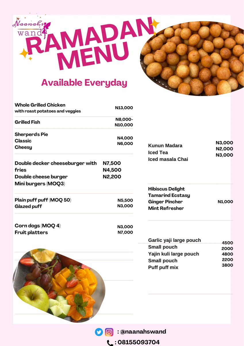 Available for iftar today! Location-Abuja