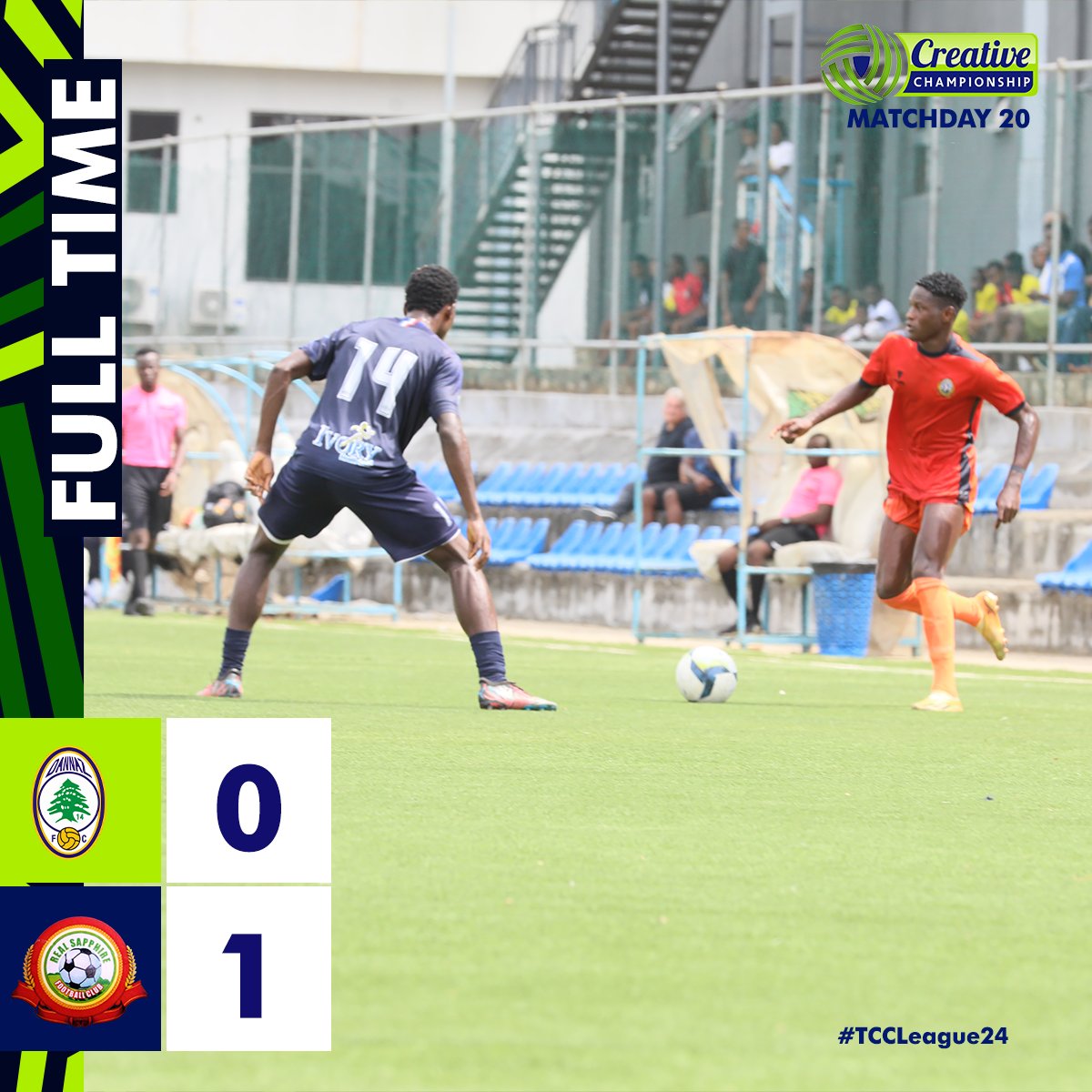 official_tcchq's tweet photo. Real Sapphire secure a narrow win on the road. 

#TCCLeague24 #DANRES https://t.co/nAsVQS1hG4