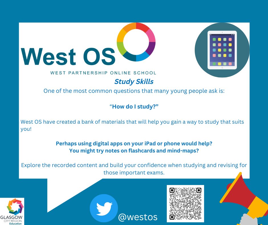 Studying and revising for exams? West OS is here for you!🚨 It is always good finding a study method that works best for you!🤔 Have a look at the West OS resource bank and see if you can find some help, support and ideas that might make revising that bit easier!📚💻✏️
