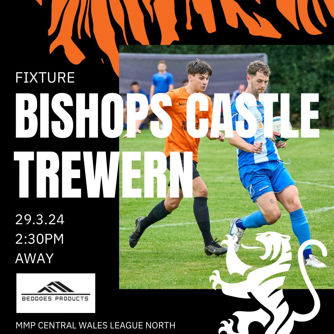 Trewern United F.C. (@trewernfc) on Twitter photo This Friday, we’re away against <a href="/BCTownFC/">Bishops Castle Town FC</a> .
Bishops Castle are hosting a football festival to mark 125 years, with their junior teams starting at 10:30am and playing throughout the day, finishing with the final game at 2:30pm against us. This Friday, we’re away against <a href="/BCTownFC/">Bishops Castle Town FC</a> .
Bishops Castle are hosting a football festival to mark 125 years, with their junior teams starting at 10:30am and playing throughout the day, finishing with the final game at 2:30pm against us.