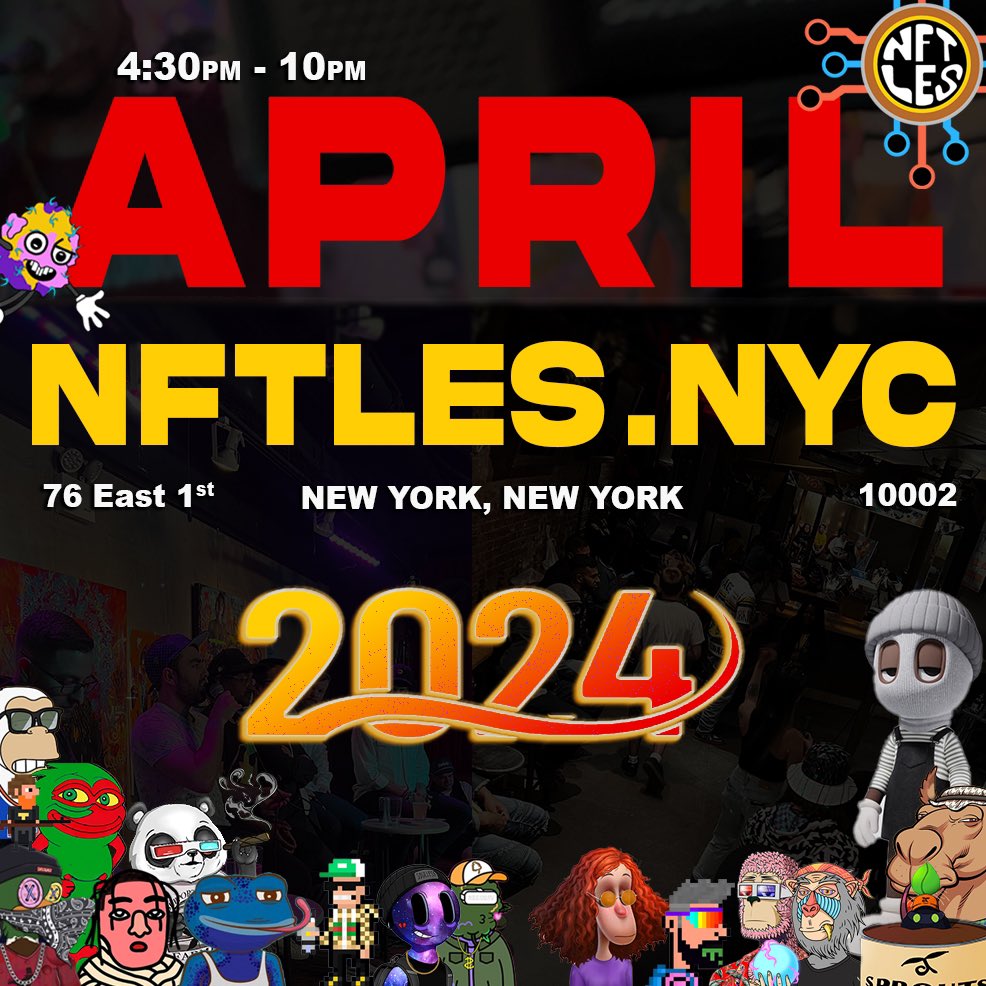MightyJoeMorris (@mightyjoemorris) on Twitter photo GM everyone!
Coming to NFTNYC? Head downtown to <a href="/NFTLESfestival/">Networking For Tomorrow</a>
RSVP for FREE:
eventbrite.com/e/nftlesnyc-ti…
VIP Whale Ticket:
Networkingfortomorrow.xyz
Grab a VIP WHALE TICKET, comes with an automatic single entry into all raffles & giveaways during the event. 🎟️✨🗽 GM everyone!
Coming to NFTNYC? Head downtown to <a href="/NFTLESfestival/">Networking For Tomorrow</a>
RSVP for FREE:
eventbrite.com/e/nftlesnyc-ti…
VIP Whale Ticket:
Networkingfortomorrow.xyz
Grab a VIP WHALE TICKET, comes with an automatic single entry into all raffles & giveaways during the event. 🎟️✨🗽