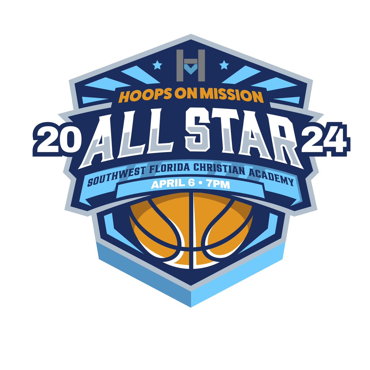 We are excited to announce our Hoops on Mission ALLSTAR game! One of the most exciting events to ever happen in SWFL! When: April 6th at 7PM! Location: SFCA 📸 @RokBaller Donate: paypal.com/donate?hosted_…