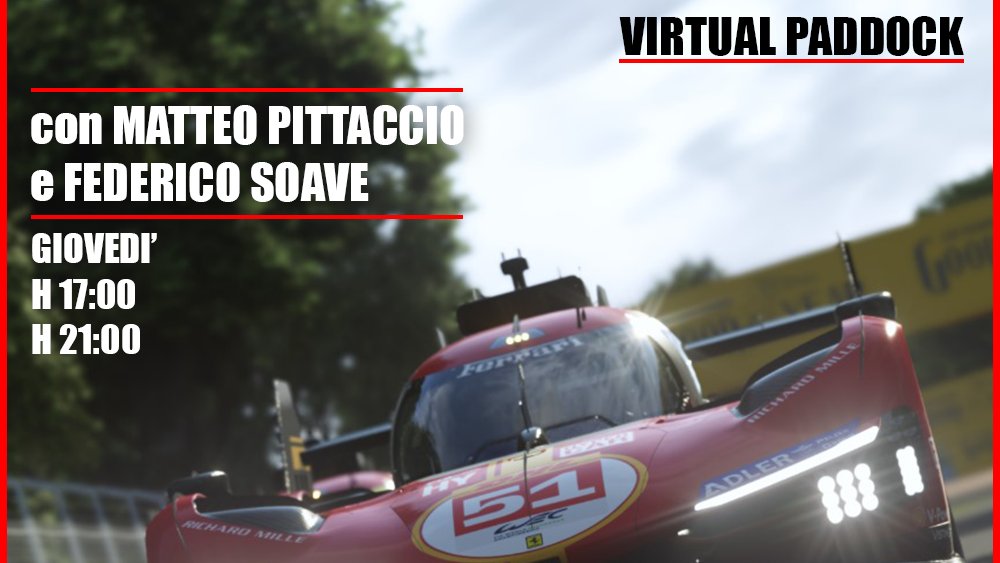 NicVillani's tweet photo. Da domani 
un nuovo appuntamento su Engine Radio

VIRTUAL PADDOCK
con @matteopittaccio e Federico Soave

Ogni giovedì alle 17 e in replica alle 21

Per farvi conoscere 
il mondo virtuale delle corse

#EngineRadio #VirtualPaddock #simracing #esports #Motorsport #Racing #Passion https://t.co/SrAnBFdhla
