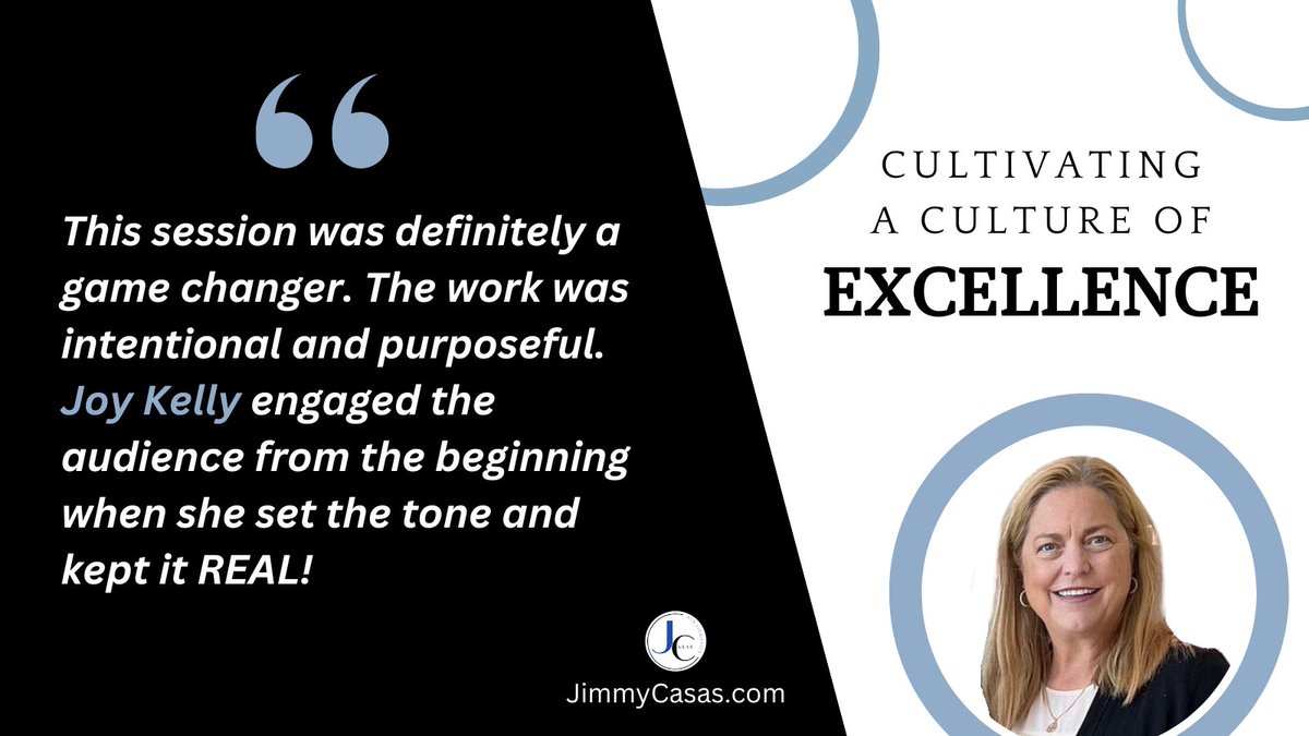 Check out @Joykelly05 and our distinguished roster of accomplished educators at jimmycasas.com/speakers. We would love to partner with you! #culturize
