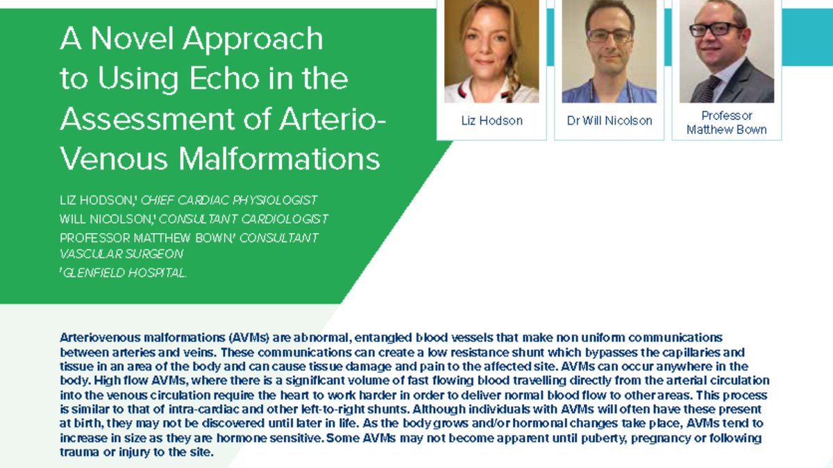 BSEcho (@bsecho) on Twitter photo Have you caught up on ECHO 125 yet?
In our latest issue there's a fascinating article on the use of echo in assessing arterio-venous malformations written by the team at Glenfield Hospital, <a href="/Leic_hospital/">Leicester's Hospitals</a> NHS Trust. Members can read it here: ow.ly/eyE450R2XS6 Have you caught up on ECHO 125 yet?
In our latest issue there's a fascinating article on the use of echo in assessing arterio-venous malformations written by the team at Glenfield Hospital, <a href="/Leic_hospital/">Leicester's Hospitals</a> NHS Trust. Members can read it here: ow.ly/eyE450R2XS6