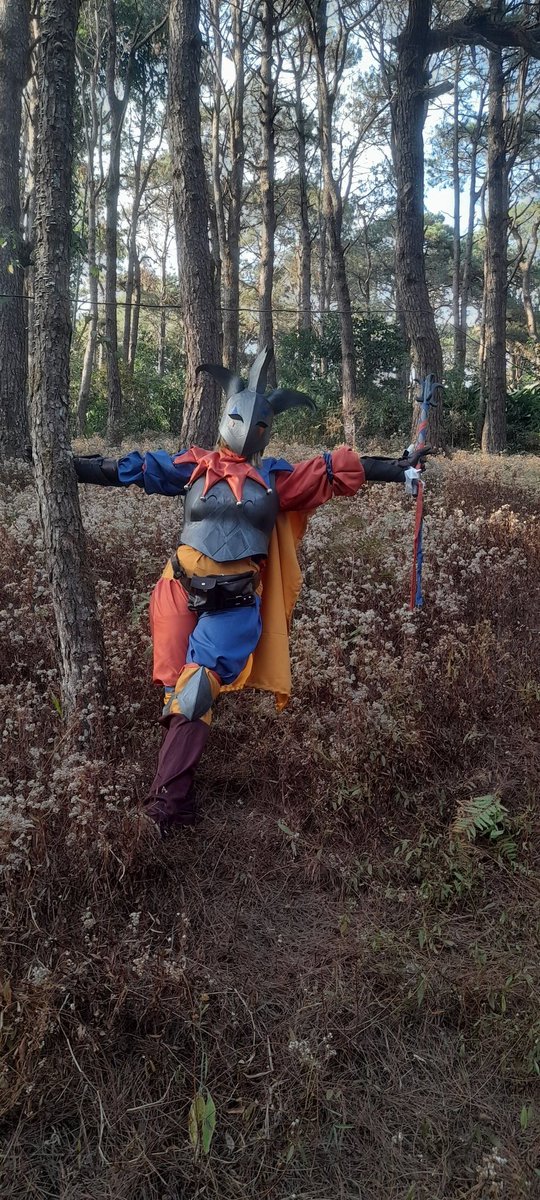 adrentik's tweet photo. on the inverse of things, i helped my girlfriend in the armor peices of her jester night for day 3 of #renfaireph 

it was great that alot of people, especially other jesters enjoyed the  costume

i hope i can make better props for both of us in the future https://t.co/xUNsW1iJur