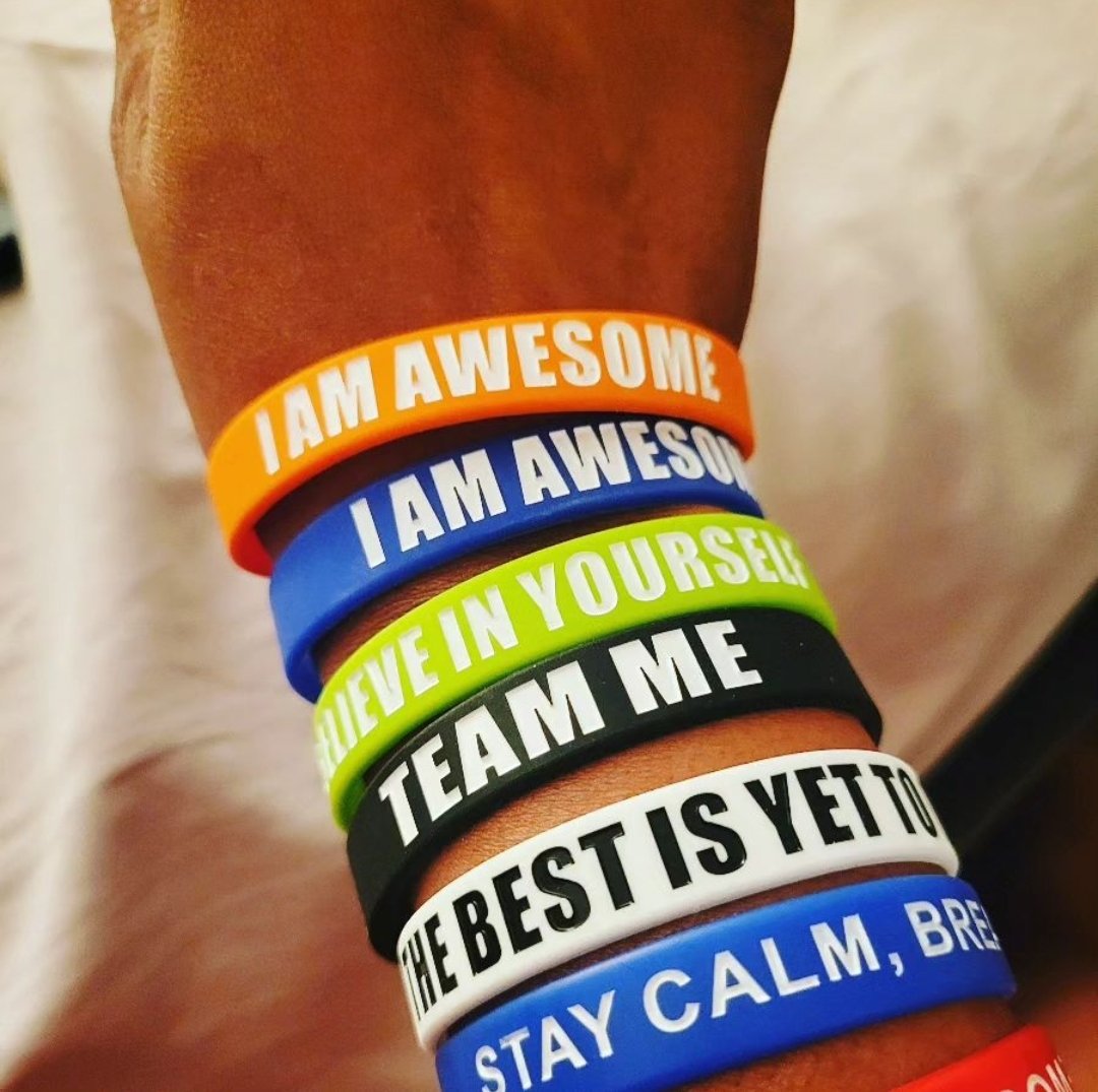 KidsGrief's tweet photo. Our Self-Help Wristbands are daily reminders that provide positive affirmations and coping strategies for children &amp; teens. 
Only $3.49 on
https://t.co/67R10vLuLo
#selfhelpwristbands #affirmationwristbands #strategywristbands  #staycalm #breathe #positiveaffirmations #selfesteem https://t.co/3DmyczOrYf