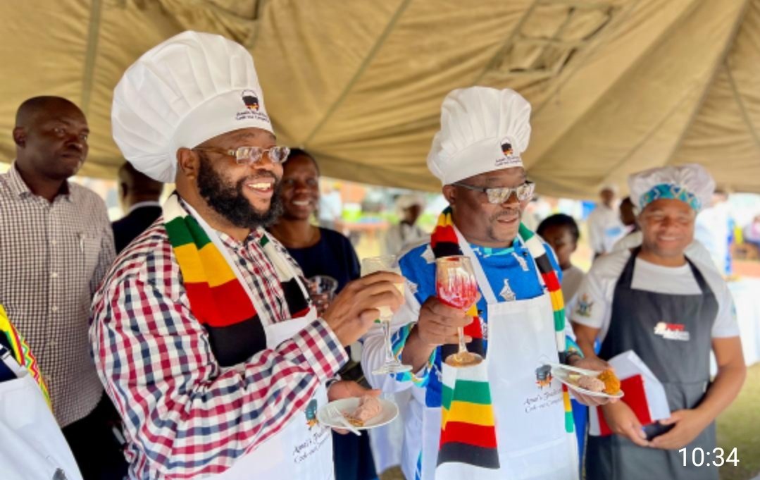 ZtaUpdates's tweet photo. The Deputy Minister of @MOTHI_ZIMBABWE Hon. Tongai Mafidi Mnangagwa emphasized the importance of integrating traditional foods in restaurants, hotels & at social gatherings. This approach aims to enhance gastronomy tourism, nurturing our culture whilst promoting local culinary heritage.
#GastronomyTourism
#AmaisCookout
#FoodTourism
#ZimBho👍
#VisitZimbabwe