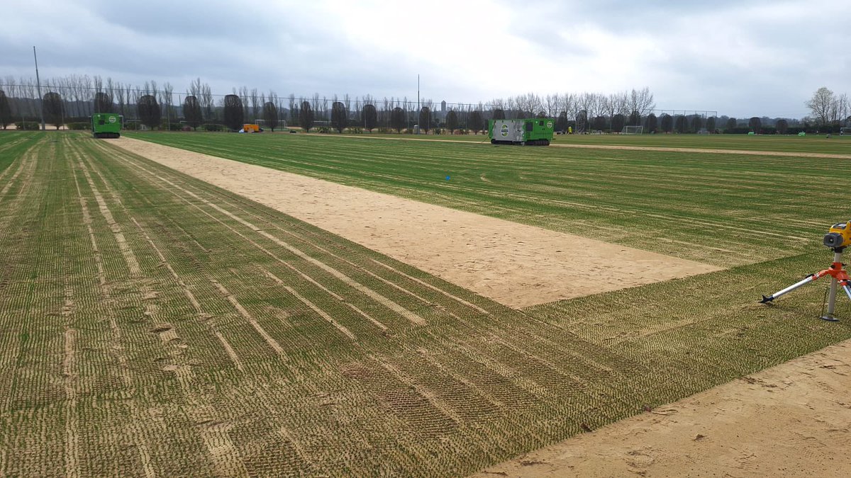 GrassMax hybrid grass stitching at Milwaukee Brewers' American Family Field and Arsenal FC's Sobha Realty Training Centre in London Colney, the kick-off of what's announcing to be a very busy GrassMax season. #technology #hybridgrass #HybridPitch #groundsmen #grassfield #stadium