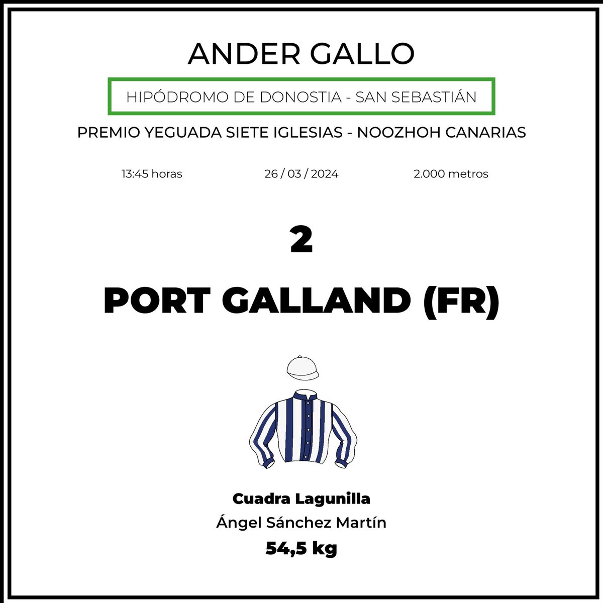 ander_gallo_7's tweet photo. Montas de mañana @HipodromoSnSn 🇪🇸🇪🇸

5° Port Galland (13:45) https://t.co/Qok12IDVBC