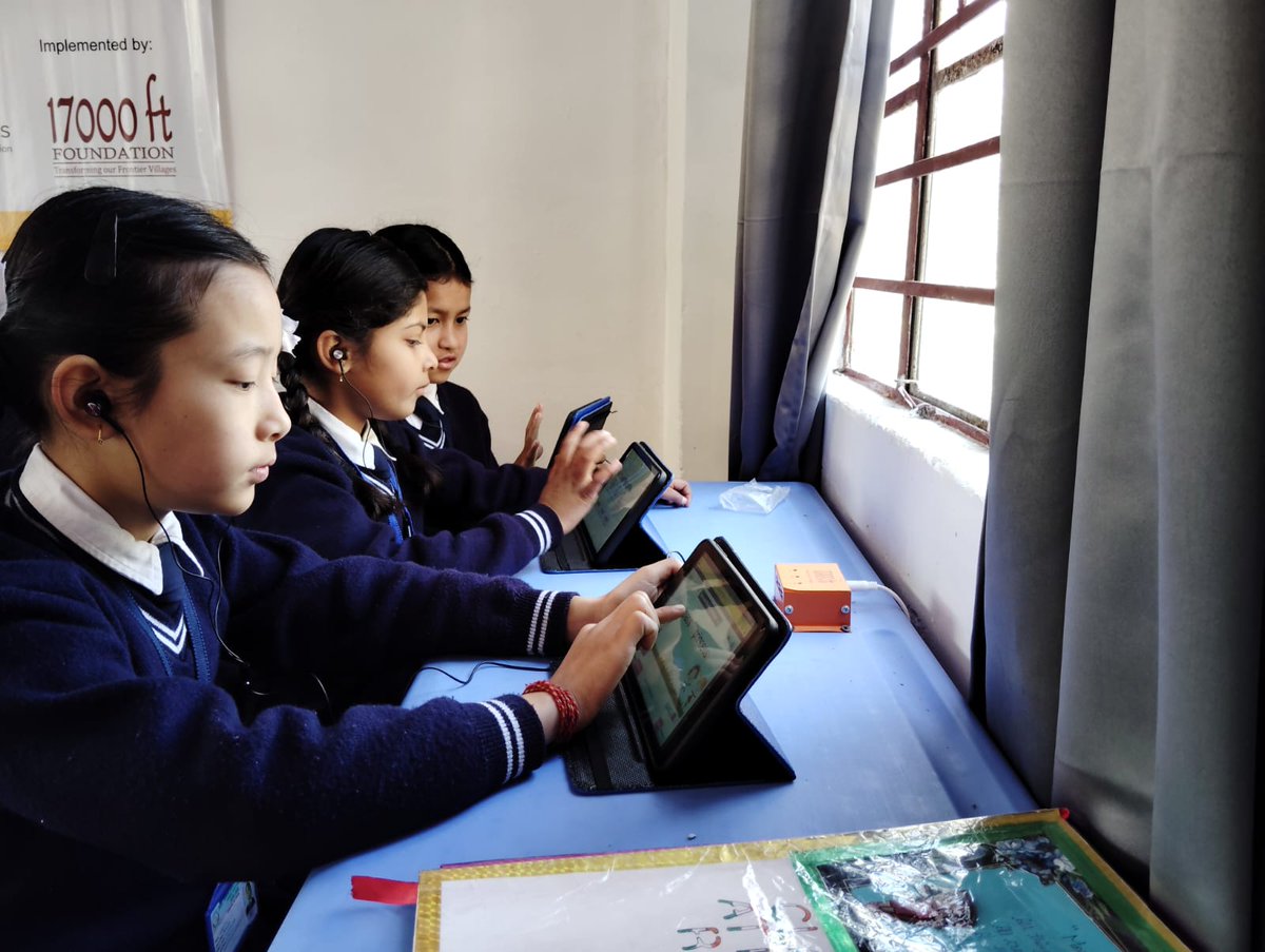 17000ft's tweet image. Children enjoying learning in the #17000ft #Libraries and #DigiLabs in the #17000ft adopted schools in #Sikkim. PC: Teachers
@AxisBank Manipal Foundation H T Parekh Foundation Arijit Sen
