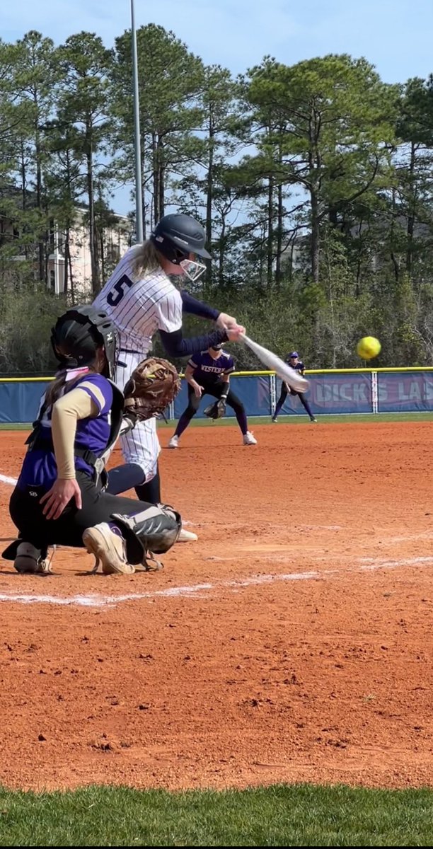 Morgan Atwara with a huge hit when needed it the most, driving in 2 runs!  Lely Percassi with a double and a triple today!  And over on the other field Becca Tornow with a triple!  Hard work pays off!  Keep swinging!