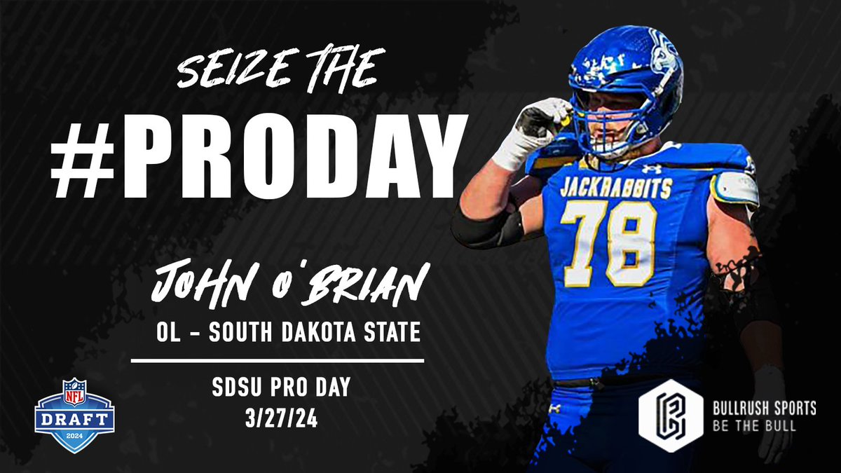 Bullrush Sports (@bullrush_sports) on Twitter photo Pro Day for <a href="/johnrobrian/">John O'Brian</a>, OL for 2x defending FCS National Champ South Dakota State. He's a key cog in the machine that is the #605Hogs. He plays with versatility & violence. Freezing Brookings, SD will be a hot spot for NFL scouts this morning! #NFLDraft2024 #ProDay24 Pro Day for <a href="/johnrobrian/">John O'Brian</a>, OL for 2x defending FCS National Champ South Dakota State. He's a key cog in the machine that is the #605Hogs. He plays with versatility & violence. Freezing Brookings, SD will be a hot spot for NFL scouts this morning! #NFLDraft2024 #ProDay24