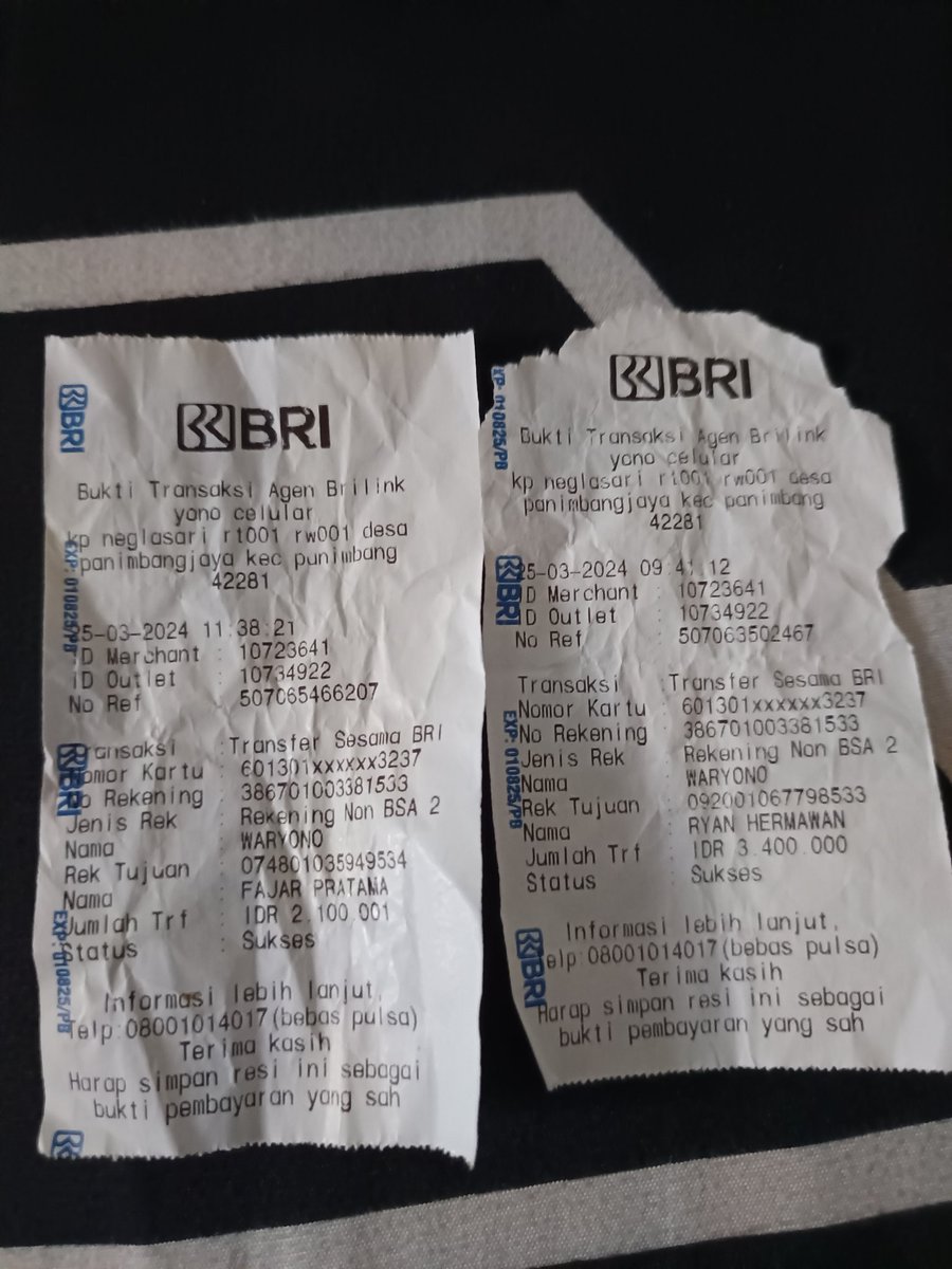 Siikaaa_'s tweet photo. Ini nama rekeningnya sama dengan KTP nya, RYAN HERMAWAN dan FAJAR PRATAMA yg ngaku sebagai orang J&amp;T cargo https://t.co/SBlaJTUyip