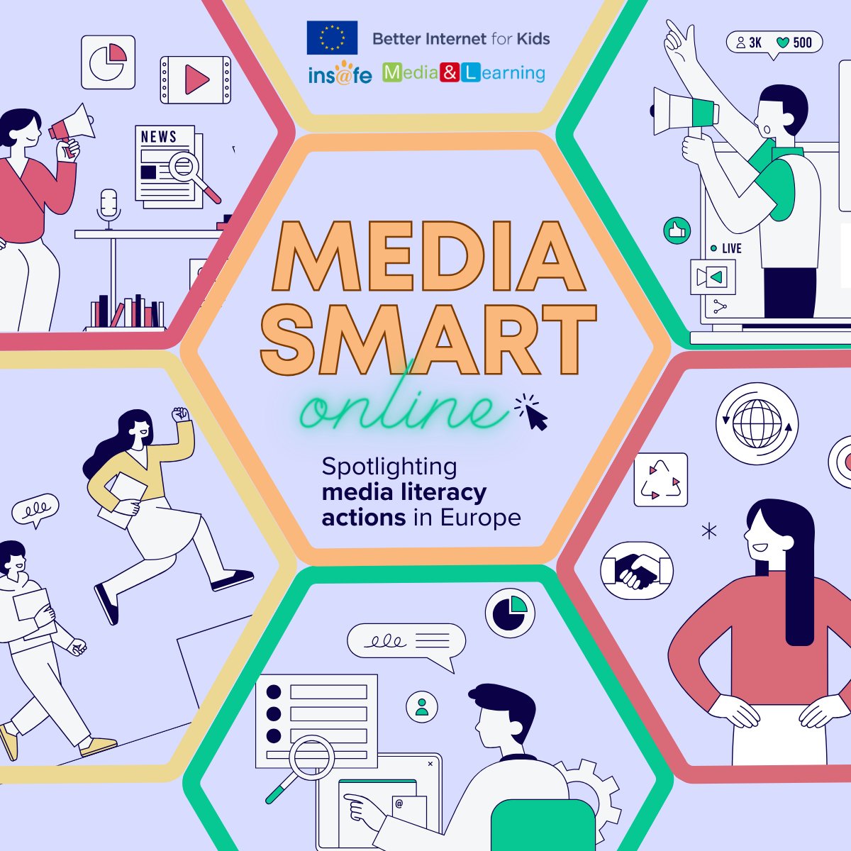 #MediaSmartOnline wants to spotlight all existing #MediaLiteracy actions and initiatives all over 🇪🇺, trying to bridge gaps among players of this field.

Insafe and @MediaLearning are first piloting in 🇨🇿🇮🇪🇵🇱
👉bit.ly/3UYQoc1