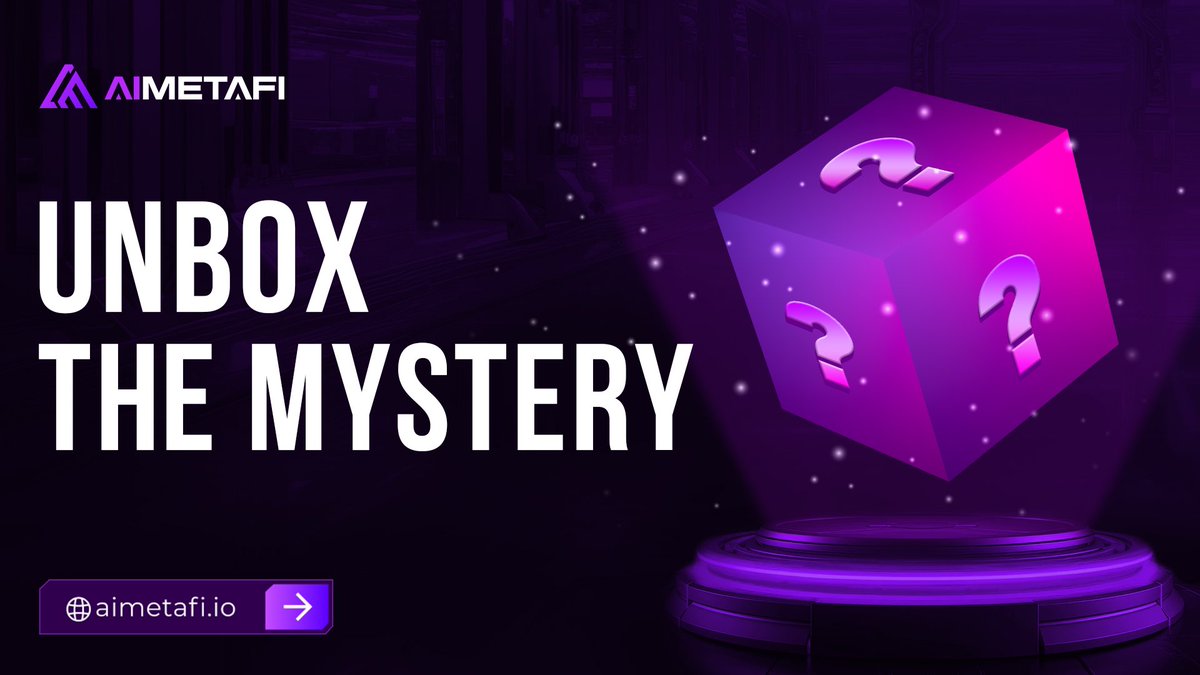 AIMETAFi | We're Hiring👋 (@ai_metafi) on Twitter photo 🎁What's inside the AIMETAFI Genesis NFT Mystery Boxes?
🔍Here's a hint: it's your key 🔒to unlocking a world of exclusive benefits...
✅SocialFi App Profit Sharing? ✅
✅Free AI Features? Maybe!
✅Increased Staking Rewards? ⏫
✅Exclusive Whitelist & Airdrop Opportunities? 🎁What's inside the AIMETAFI Genesis NFT Mystery Boxes?
🔍Here's a hint: it's your key 🔒to unlocking a world of exclusive benefits...
✅SocialFi App Profit Sharing? ✅
✅Free AI Features? Maybe!
✅Increased Staking Rewards? ⏫
✅Exclusive Whitelist & Airdrop Opportunities?