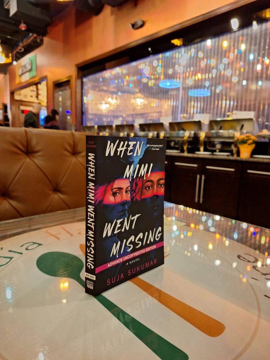 Continuing my “tour” of #michigan spots with an ARC of WHEN MIMI WENT MISSING. This’s from a South Asian restaurant very like one Tanvi would go to being part of the South Asian diaspora #youngadultfiction #yathriller #NetGalley #bipoc #BookTwitter #bookstagram