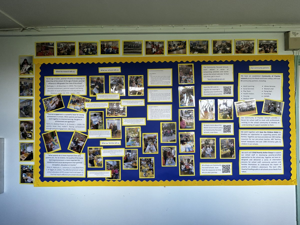 Productive morning developing our interactive #CommunityFocusedSchools display at our training venue! A perfect conversation starter for our visitors, partners and community members. 
(Still work in progress, prizes if you spot the grammatical error!)