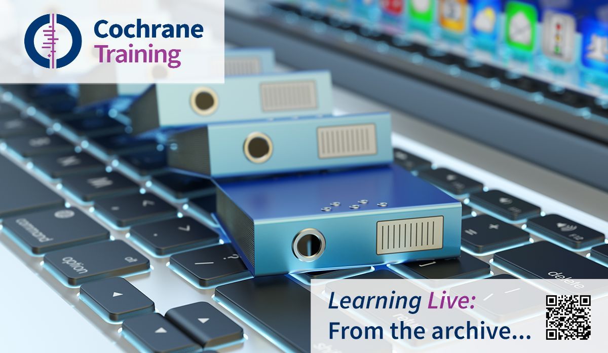 Have you seen our #cochranelearninglive & Qualitative Evidence Synthesis (QES) series from our webinar archive? 🎬 We ran 8 sessions and were pleased to be joined throughout the series by leading experts in this field. Recordings remain freely available at buff.ly/2WMhNlP