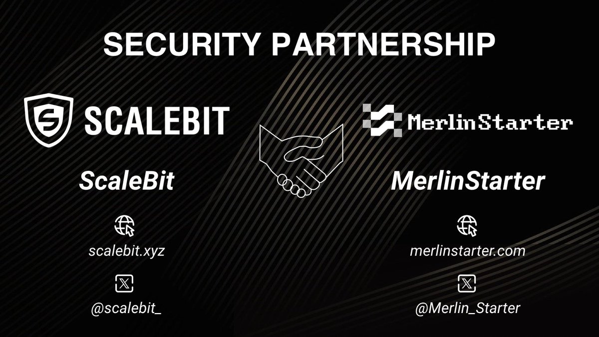 scalebit_'s tweet image. 🚀Exciting update about #SecurityAudit! #ScaleBit has completed the security audit service for the IDO contract of @Merlin_Starter.
🌟#MerlinStarter, the first launchpad gateway to the largest #Bitcoin Layer2 - Merlin Chain (@MerlinLayer2), aiming to unlock the liquidity and…