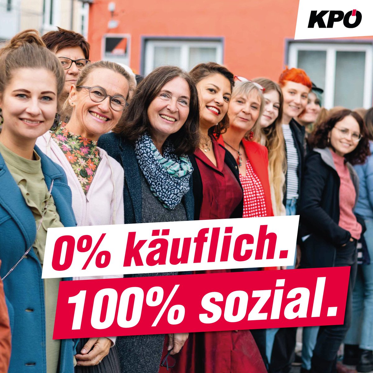 0% käuflich. 100% sozial. Es braucht soziale Politik auch bei dir vor Ort. Wie? Indem du Teil dieser Politik wirst. Hilf mit für eine Alternative für alle von uns, die es sich nicht mit großem Geld richten können. Werde aktiv - melde dich unter 👉 kpoe.at/mitglied-werden