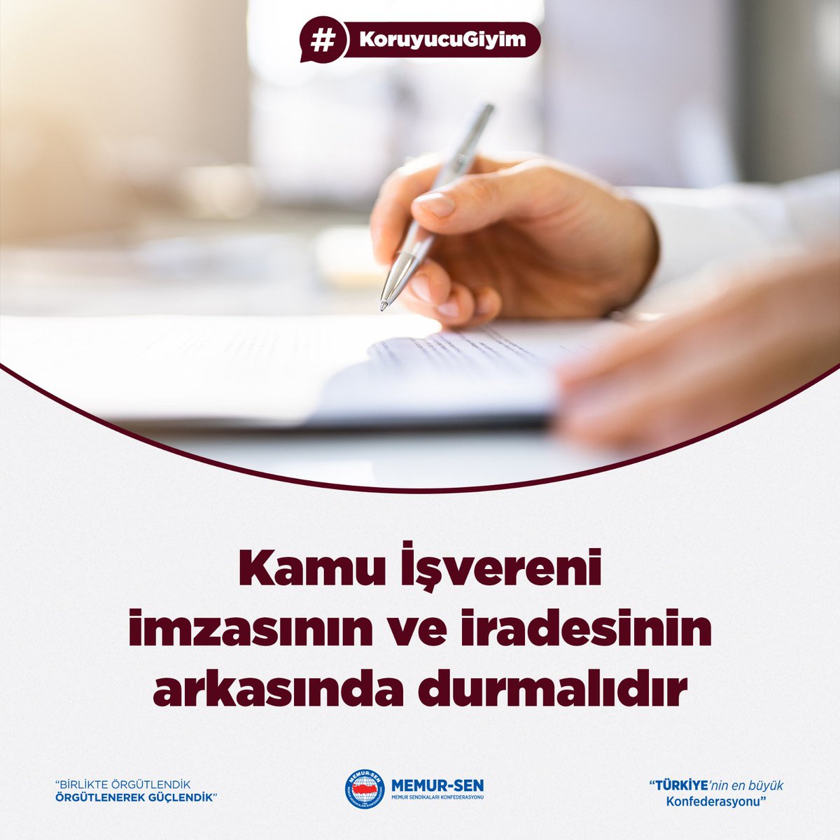 UCMSGenelMerkez's tweet photo. Kamu İşvereni, imzasının ve iradesinin arkasında durmalıdır. 

#KoruyucuGiyim https://t.co/YvFg9h7y1s