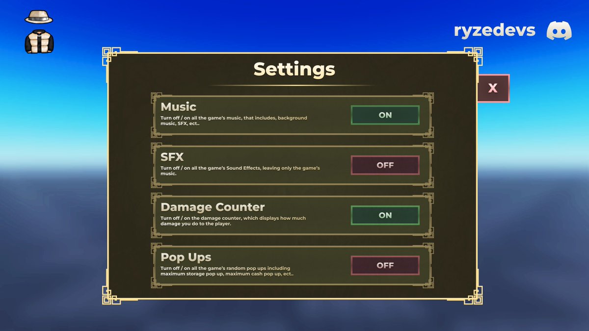 ⚙ Fantasy Settings UI. 📌 We Finishing The Fantasy UIs (For This Month) With A BANG. 🏆 #ROBLOX #RobloxDev #RobloxDevs #RobloxUI #robloxart #RobloxUGC #robloxcommission #RobloxCommissions #RobloxFreeUGC #RobloxComms #RobloxDeveloper #RobloxDevEx #uiuxdesign #robux #figma #free