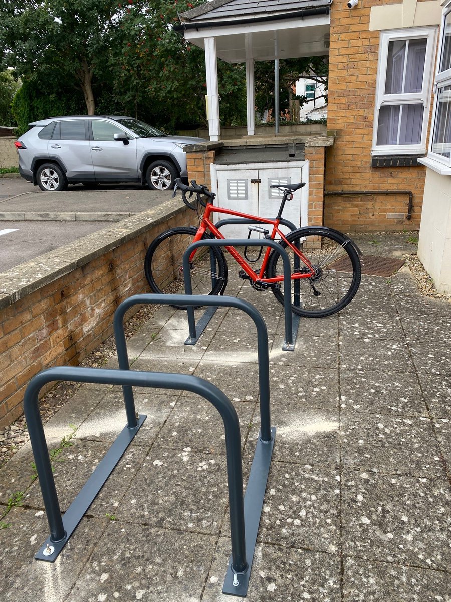 Two of our bike racks installed at a legal practice in #Oxford. We have racks and cycle-stores available FREE of charge here: parkthatbike.info