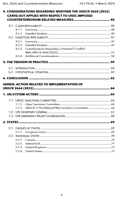 New research report from @HLSPILAC titled “Resolution 2664 (2022) and Counterterrorism Measures: An Analytical Frame for States” by @Dustin_A_Lewis, @Radhikaaah, & @NazModirzadeh: pilac.law.harvard.edu/res-2664-and-c…