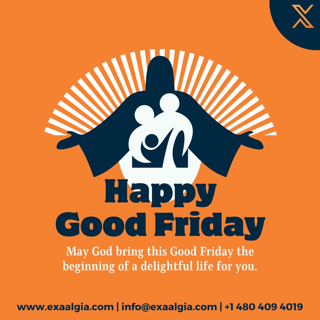 Wishing you all a blessed Good Friday! May this day remind us of the ultimate sacrifice and unconditional love. On this day, let's spread kindness, compassion, and hope to those around us. Have a peaceful and meaningful Good Friday. #Exaalgia #GoodFriday #HolyWeek #EasterWeekend